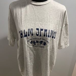 Oversized palm spring gray tee shirt